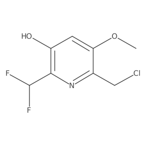 2-(Chloromethyl)-6-(difluoromethyl)-5-hydroxy-3-methoxypyridine结构式