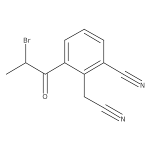 2-(2-Bromopropanoyl)-6-cyanophenylacetonitrile结构式