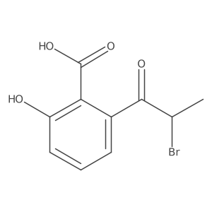 2-(2-Bromopropanoyl)-6-hydroxybenzoic acid Structure