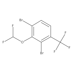 1,3-Dibromo-2-(difluoromethoxy)-4-(trifluoromethyl)benzene结构式