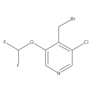 Pyridine, 4-(bromomethyl)-3-chloro-5-(difluoromethoxy)- Structure