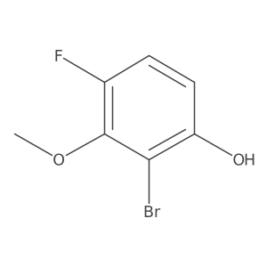2-Bromo-4-fluoro-3-methoxyphenol结构式