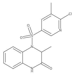 4-[(6-Chloro-5-methylpyridin-3-yl)sulfonyl]-3-methyl-1,2,3,4-tetrahydroquinoxalin-2-one Structure