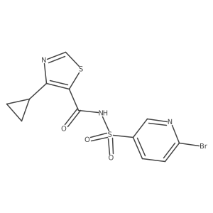 N-[(6-bromopyridin-3-yl)sulfonyl]-4-cyclopropyl-1,3-thiazole-5-carboxamide Structure