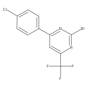 2-Bromo-6-(4-chlorophenyl)-4-(trifluoromethyl)pyrimidine结构式