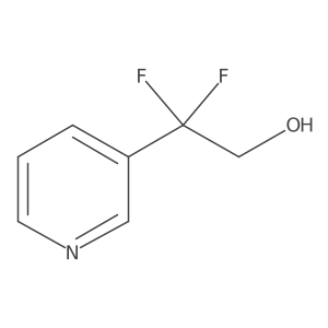 2,2-Difluoro-2-(pyridin-3-yl)ethan-1-ol结构式