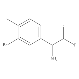 1-(3-Bromo-4-methylphenyl)-2,2-difluoroethan-1-amine Structure