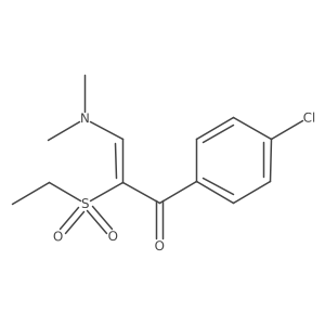 (2Z)-1-(4-chlorophenyl)-3-(dimethylamino)-2-(ethanesulfonyl)prop-2-en-1-one结构式