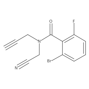 2-bromo-N-(cyanomethyl)-6-fluoro-N-(prop-2-yn-1-yl)benzamide结构式