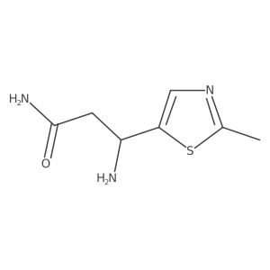 (3R)-3-Amino-3-(2-methyl-1,3-thiazol-5-yl)propanamide结构式