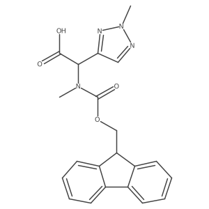 2-({[(9H-fluoren-9-yl)methoxy]carbonyl}(methyl)amino)-2-(2-methyl-2H-1,2,3-triazol-4-yl)acetic acid Structure