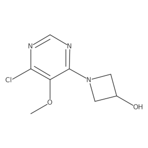 1-(6-Chloro-5-methoxy-4-pyrimidinyl)-3-azetidinol结构式
