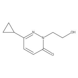 6-Cyclopropyl-2-(2-hydroxyethyl)-2,3-dihydropyridazin-3-one结构式
