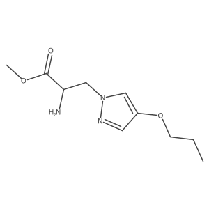 methyl 2-amino-3-(4-propoxy-1H-pyrazol-1-yl)propanoate结构式