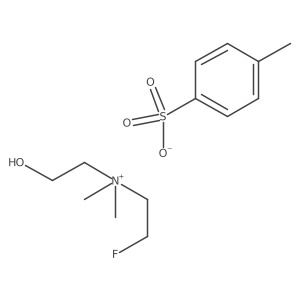 Fluoroethylcholine tosylate F-18 Structure