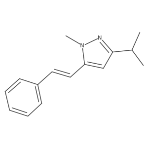 (E)-3-Isopropyl-1-methyl-5-styryl-1H-pyrazole Structure