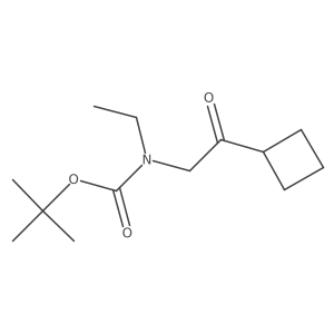 tert-butyl N-(2-cyclobutyl-2-oxoethyl)-N-ethylcarbamate Structure