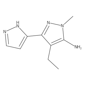 4-Ethyl-1-methyl-1h,2'h-[3,3'-bipyrazol]-5-amine结构式