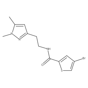 4-bromo-N-(2-(1,5-dimethyl-1H-pyrazol-3-yl)ethyl)thiophene-2-carboxamide Structure