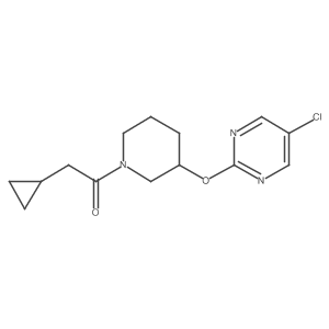 1-(3-((5-Chloropyrimidin-2-yl)oxy)piperidin-1-yl)-2-cyclopropylethanone Structure