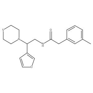 N-(2-(furan-3-yl)-2-thiomorpholinoethyl)-2-(m-tolyl)acetamide Structure