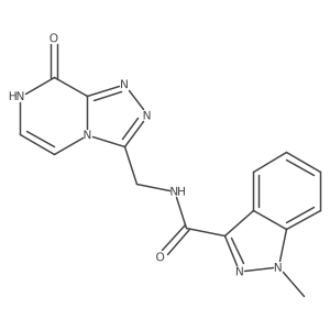 N-((8-hydroxy-[1,2,4]triazolo[4,3-a]pyrazin-3-yl)methyl)-1-methyl-1H-indazole-3-carboxamide结构式