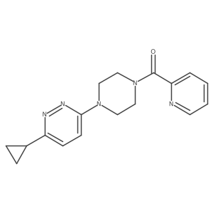 (4-(6-Cyclopropylpyridazin-3-yl)piperazin-1-yl)(pyridin-2-yl)methanone结构式