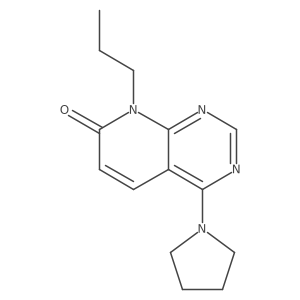 8-propyl-4-(pyrrolidin-1-yl)pyrido[2,3-d]pyrimidin-7(8H)-one结构式