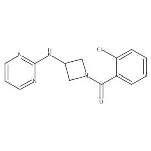 (2-Chlorophenyl)(3-(pyrimidin-2-ylamino)azetidin-1-yl)methanone Structure