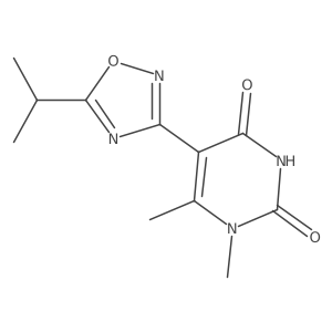 1,6-Dimethyl-5-[5-(propan-2-yl)-1,2,4-oxadiazol-3-yl]-1,2,3,4-tetrahydropyrimidine-2,4-dione Structure