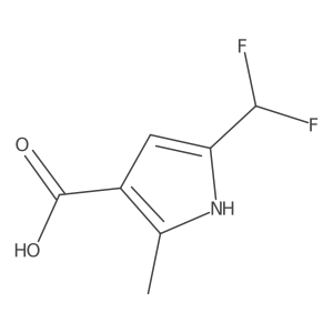 5-(Difluoromethyl)-2-methyl-1H-pyrrole-3-carboxylic acid Structure