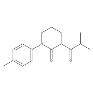 1-(4-Methylphenyl)-3-(2-methylpropanoyl)piperidin-2-one结构式