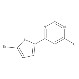 4-(5-Bromothiophen-2-yl)-6-chloropyrimidine结构式