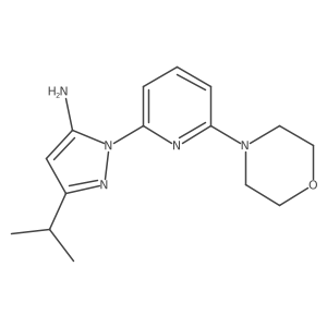 3-Isopropyl-1-(6-morpholinopyridin-2-yl)-1H-pyrazol-5-amine结构式