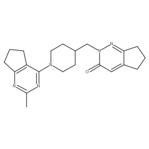 2-[(1-{2-methyl-5H,6H,7H-cyclopenta[d]pyrimidin-4-yl}piperidin-4-yl)methyl]-2H,3H,5H,6H,7H-cyclopenta[c]pyridazin-3-one Structure