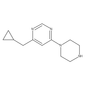 4-(Cyclopropylmethyl)-6-(piperazin-1-yl)pyrimidine Structure