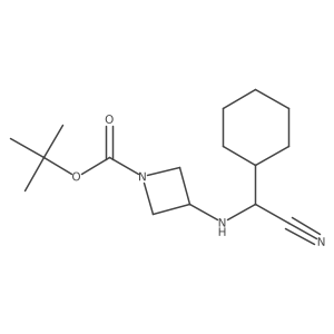 Tert-butyl 3-((cyano(cyclohexyl)methyl)amino)azetidine-1-carboxylate结构式