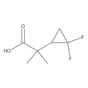2-(2,2-Difluorocyclopropyl)-2-methylpropanoic acid结构式