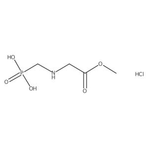 (((2-Methoxy-2-oxoethyl)amino)methyl)phosphonic acid hydrochloride Structure
