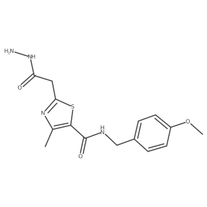 2-[(Hydrazinecarbonyl)methyl]-N-[(4-methoxyphenyl)methyl]-4-methyl-1,3-thiazole-5-carboxamide结构式