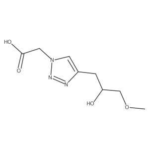 2-[4-(2-hydroxy-3-methoxypropyl)-1H-1,2,3-triazol-1-yl]acetic acid结构式