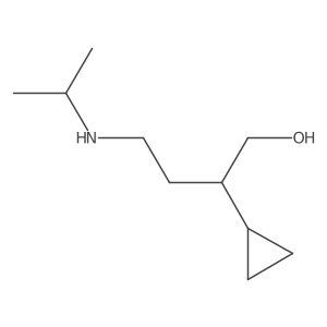 2-Cyclopropyl-4-[(propan-2-yl)amino]butan-1-ol结构式
