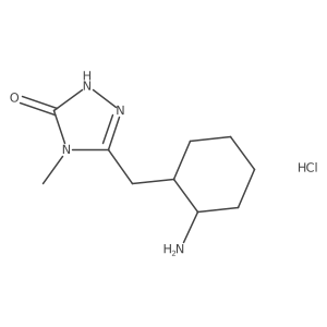3-[[(1S,2S)-2-Aminocyclohexyl]methyl]-4-methyl-1H-1,2,4-triazol-5-one;hydrochloride Structure
