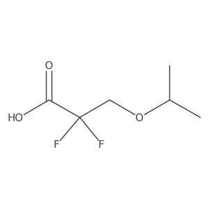 2,2-Difluoro-3-(propan-2-yloxy)propanoic acid Structure
