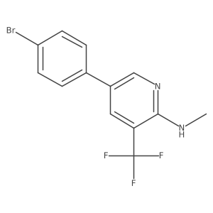 5-(4-bromophenyl)-N-methyl-3-(trifluoromethyl)pyridin-2-amine Structure
