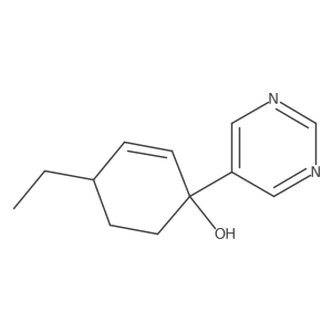 4-Ethyl-1-(pyrimidin-5-yl)cyclohex-2-en-1-ol结构式