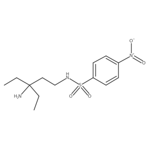 N-(3-amino-3-ethylpentyl)-4-nitrobenzene-1-sulfonamide结构式