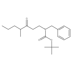 tert-butyl N-benzyl-N-(4-methyl-3-oxoheptyl)carbamate结构式