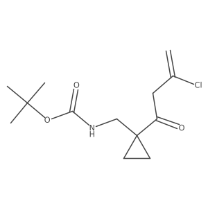 tert-butyl N-{[1-(3-chlorobut-3-enoyl)cyclopropyl]methyl}carbamate Structure