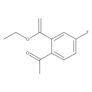 1-[2-(1-Ethoxyethenyl)-4-fluorophenyl]ethan-1-one Structure